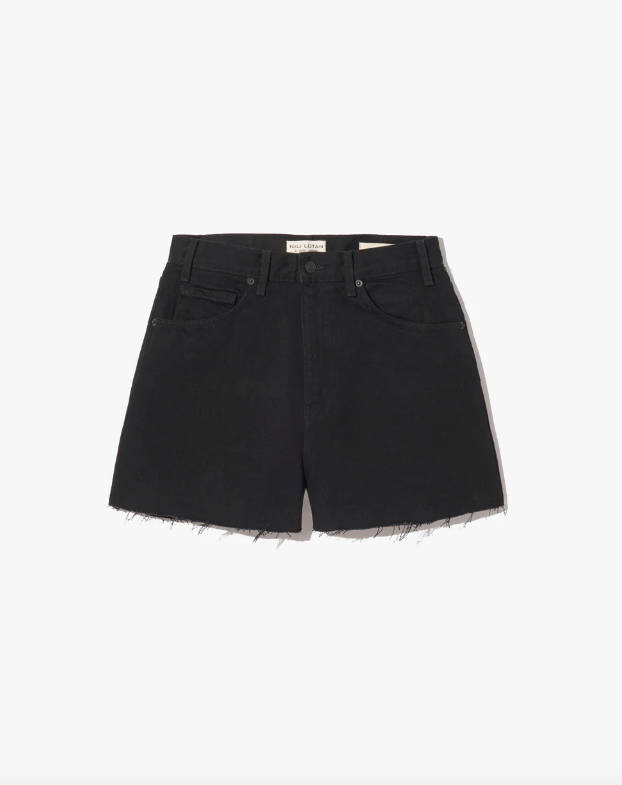 NILI LOTAN Short Cobain Denim Short, Jet Black Soho-Boutique