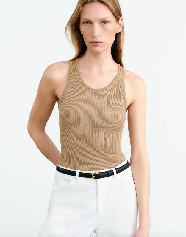 NILI LOTAN Tank Lottie Tank, Camel Soho-Boutique
