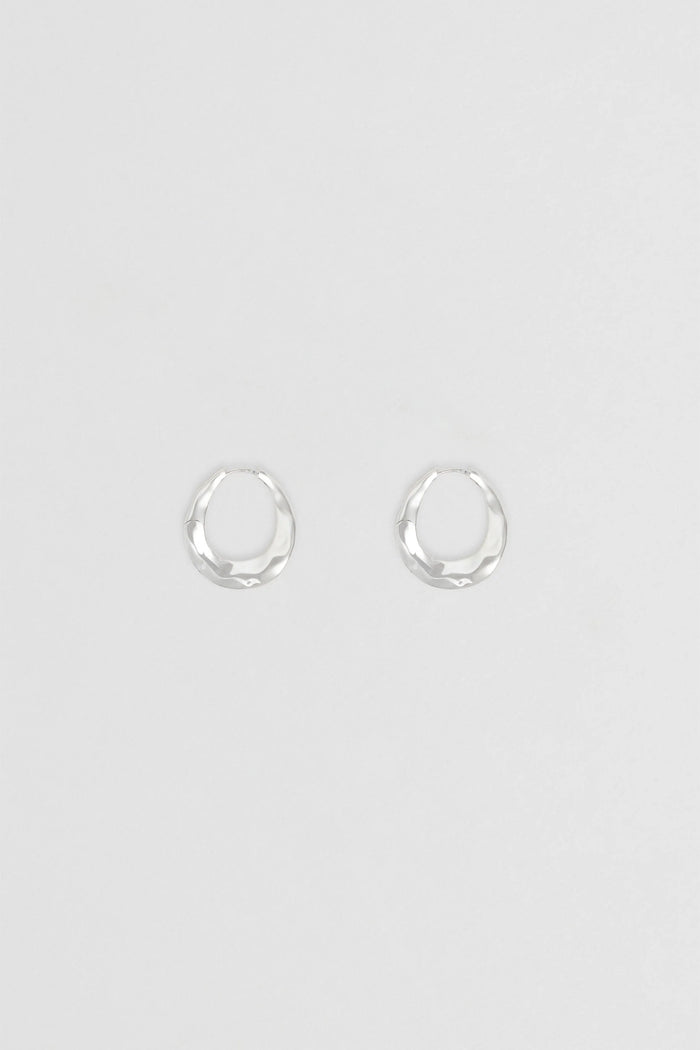 Nina Gordon Earrings Dajia Hoops Medium, Silver Soho-Boutique