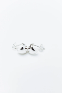 Nina Gordon Earrings Fold Hoops, Silver Soho-Boutique