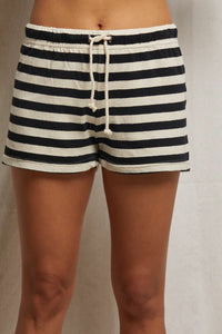 perfectwhitetee Short Jesse Short, Black Natural Stripe Soho-Boutique