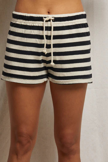 perfectwhitetee Short Jesse Short, Black Natural Stripe Soho-Boutique