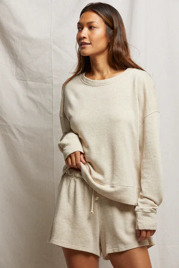 perfectwhitetee Short Layla Short, Oatmeal Soho-Boutique