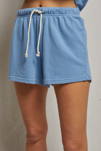 perfectwhitetee Shorts Layla French Terry Sweat Shorts, Carolina Blue Soho-Boutique