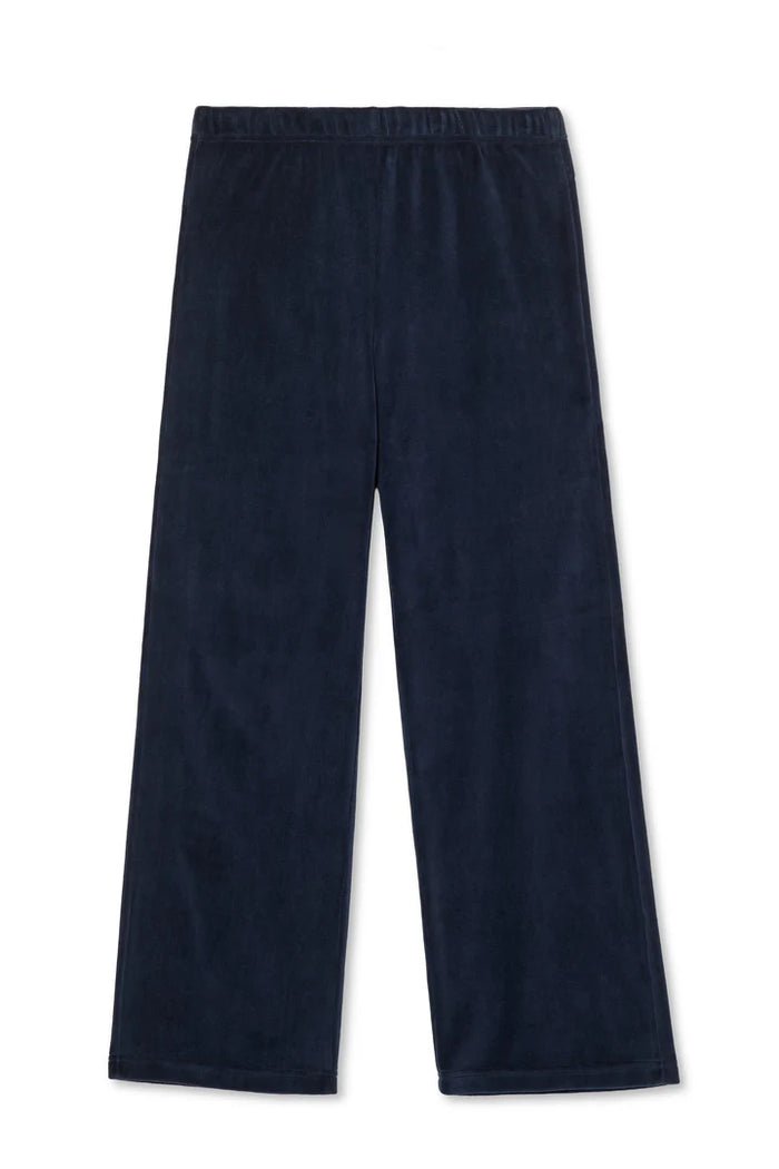 perfectwhitetee Sweatpants Alex Velour Sweatpant, Navy Soho-Boutique