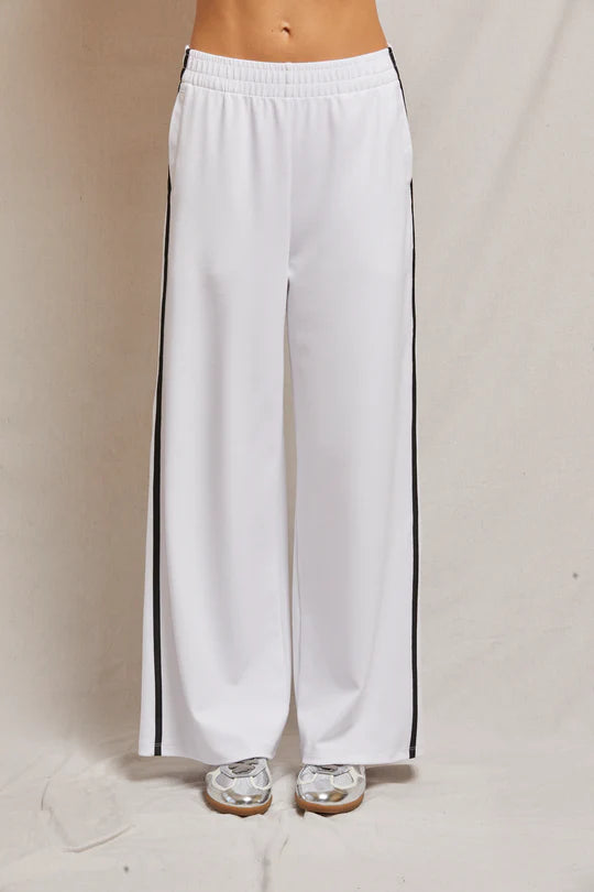Nadia Wide Leg Pants, White – Soho Boutique
