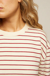 perfectwhitetee Sweatshirt Tyler Sweatshirt, Red Natural Soho-Boutique