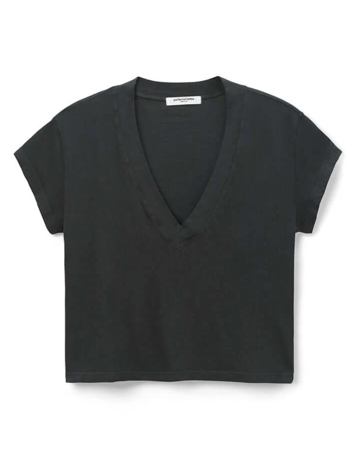 perfectwhitetee T-Shirt Alanis Tee, Vintage Black Soho-Boutique