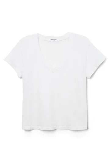 perfectwhitetee T-Shirt Hendrix V Neck, White Soho-Boutique