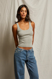 perfectwhitetee Tank Mia Tank, Heather Grey Soho-Boutique
