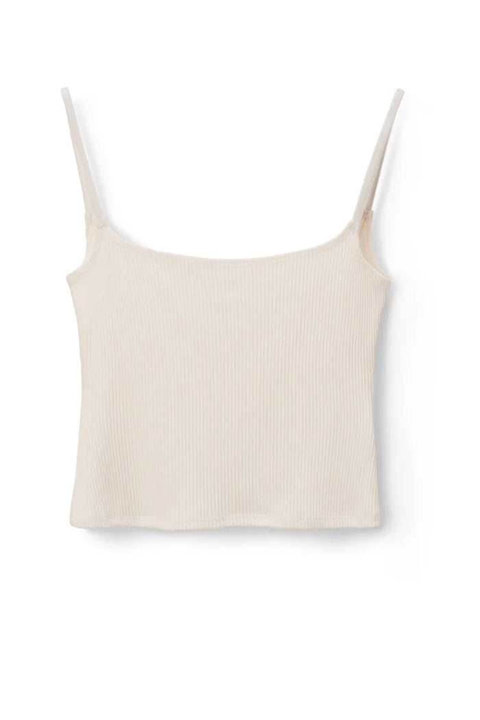 perfectwhitetee Tank Sophie Sweater Rib Camisole, Sugar Soho-Boutique