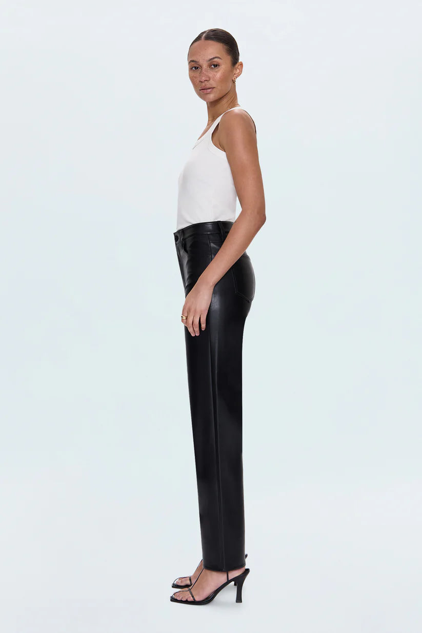 Pistola Pants Cassie High Rise Straight Pant, Onyx Soho-Boutique