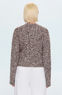 Pistola Sweater Quinn Shrunken Fisherman Sweater, Chocolate Marl Soho-Boutique