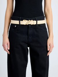 Proenza Schouler Belt Monogram Belt Shiny, Birch Soho-Boutique