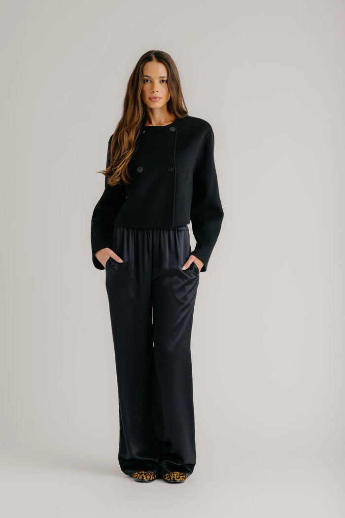 SABLYN Coat Floren Cropped Coat, Black Soho-Boutique