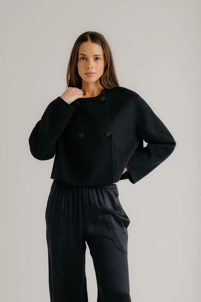 SABLYN Coat Floren Cropped Coat, Black Soho-Boutique