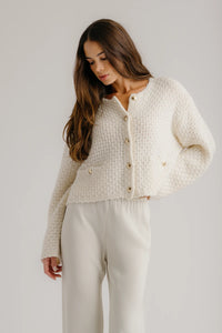 SABLYN Sweater Charlene Cashmere Jacket, Gardenia Soho-Boutique