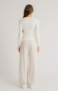 SABLYN top Gisele Relaxed Button Down, Gardenia Multistripe Soho-Boutique