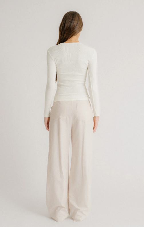 SABLYN top Gisele Relaxed Button Down, Gardenia Multistripe Soho-Boutique