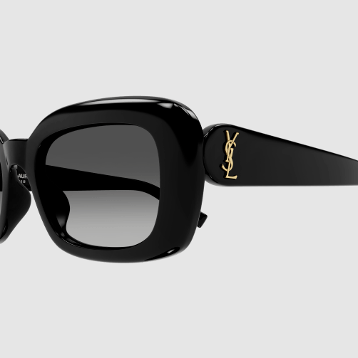 Saint Laurent Sunglasses Saint Laurent Monogram Oval Sunglasses, Black Soho-Boutique