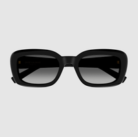 Saint Laurent Sunglasses Saint Laurent Monogram Oval Sunglasses, Black Soho-Boutique