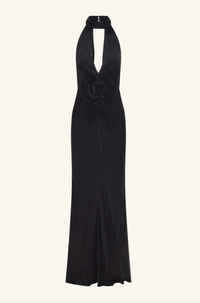 SHONA JOY Dress Agnes Halter Neck Maxi Dress, Black Soho-Boutique