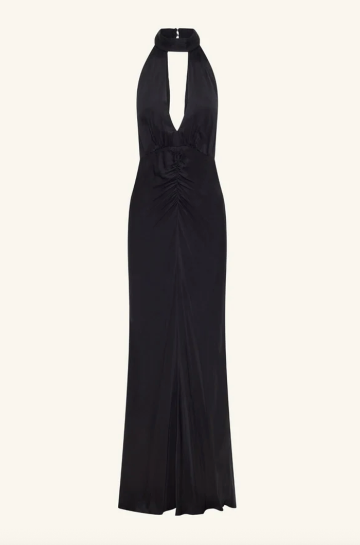 SHONA JOY Dress Agnes Halter Neck Maxi Dress, Black Soho-Boutique