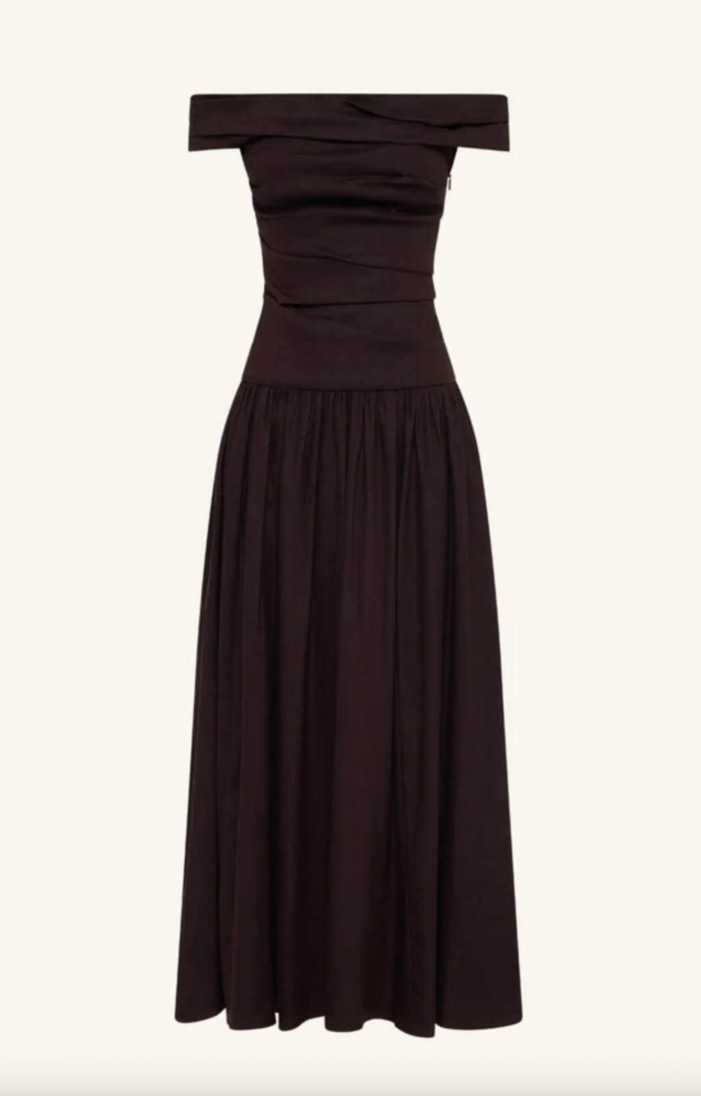 green emerald velvet dress Shona Joy - Brooks Off Shoulder Maxi Dress