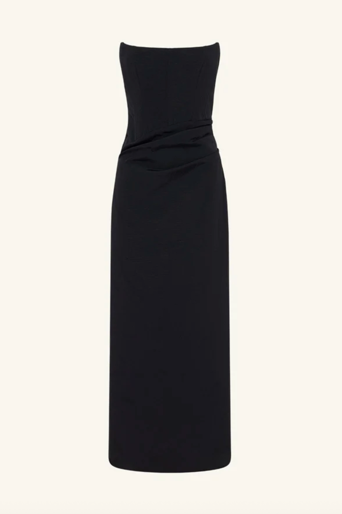 SHONA JOY Dress Oakley Strapless Corset Maxi Dress, Black Soho-Boutique
