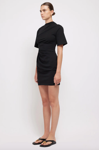 SIMKHAI Dress Zeus T-Shirt Dress, Black Soho-Boutique