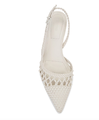 SIMKHAI Shoe Dylan Slingback, Ivory Soho-Boutique