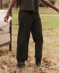 The Great Pajamas The Eyelet Easy Sleep Pant, Black Soho-Boutique