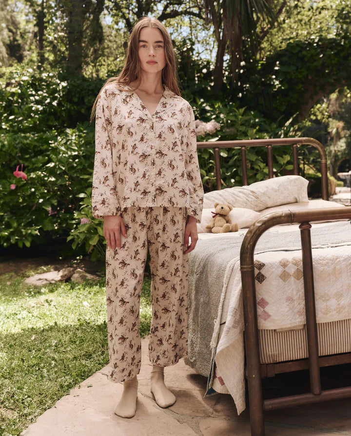 The Great Pajamas The Pajama Shirt, Cream Cowboy Soho-Boutique