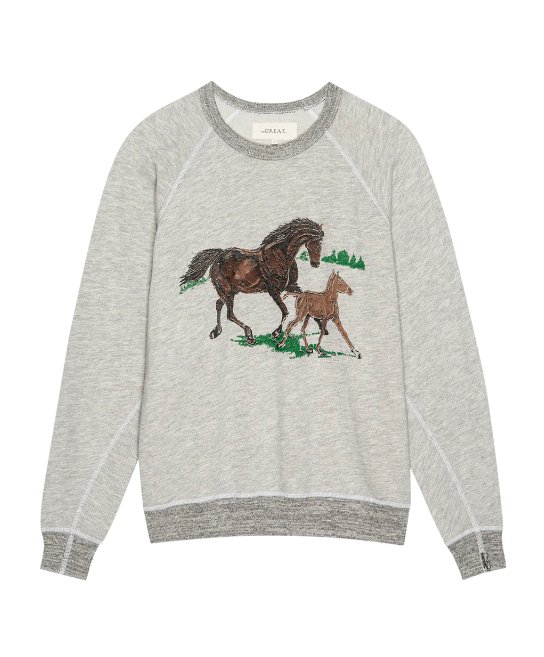 The Great Sweatshirt The College Sweatshirt, Running Horses Soho-Boutique
