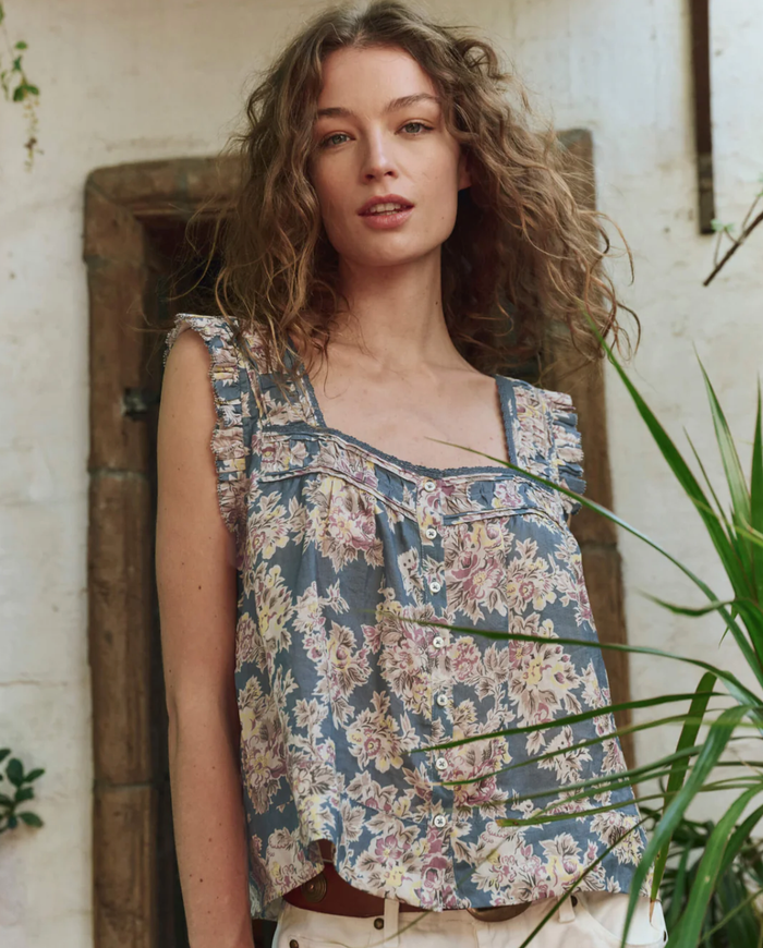 The Great Tank The Victorian Pleat Tank, Indigo Soho-Boutique