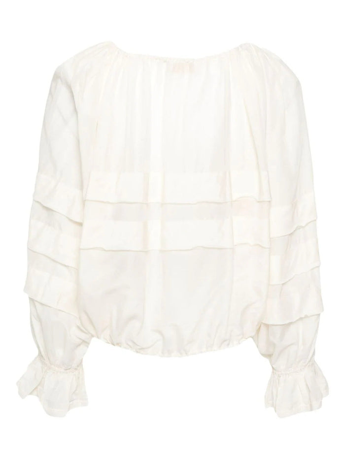 Ulla Johnson Blouse Cora Blouse, Ivory Soho-Boutique