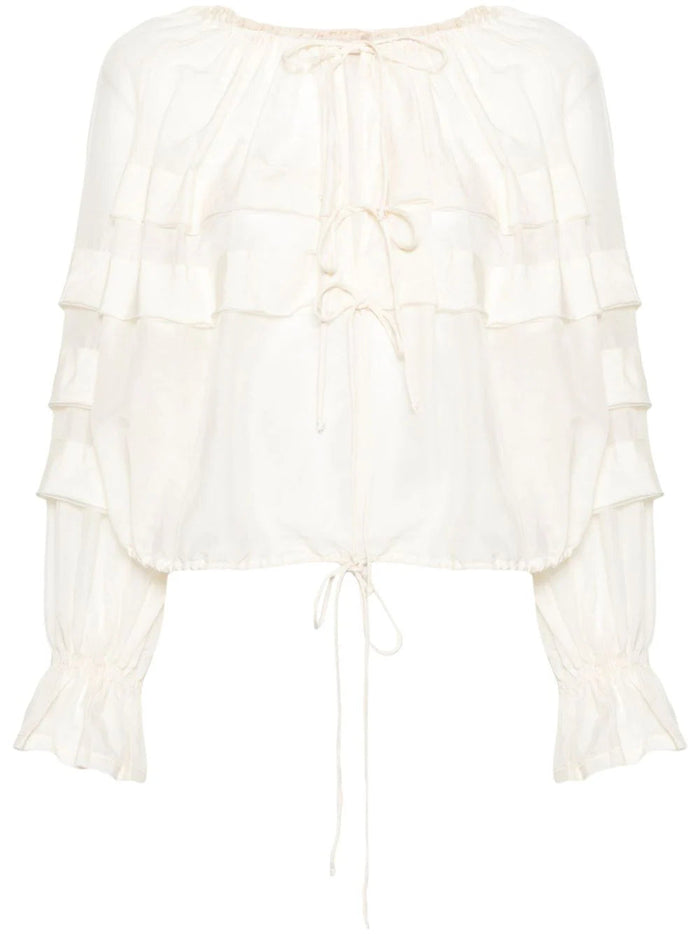 Ulla Johnson Blouse Cora Blouse, Ivory Soho-Boutique