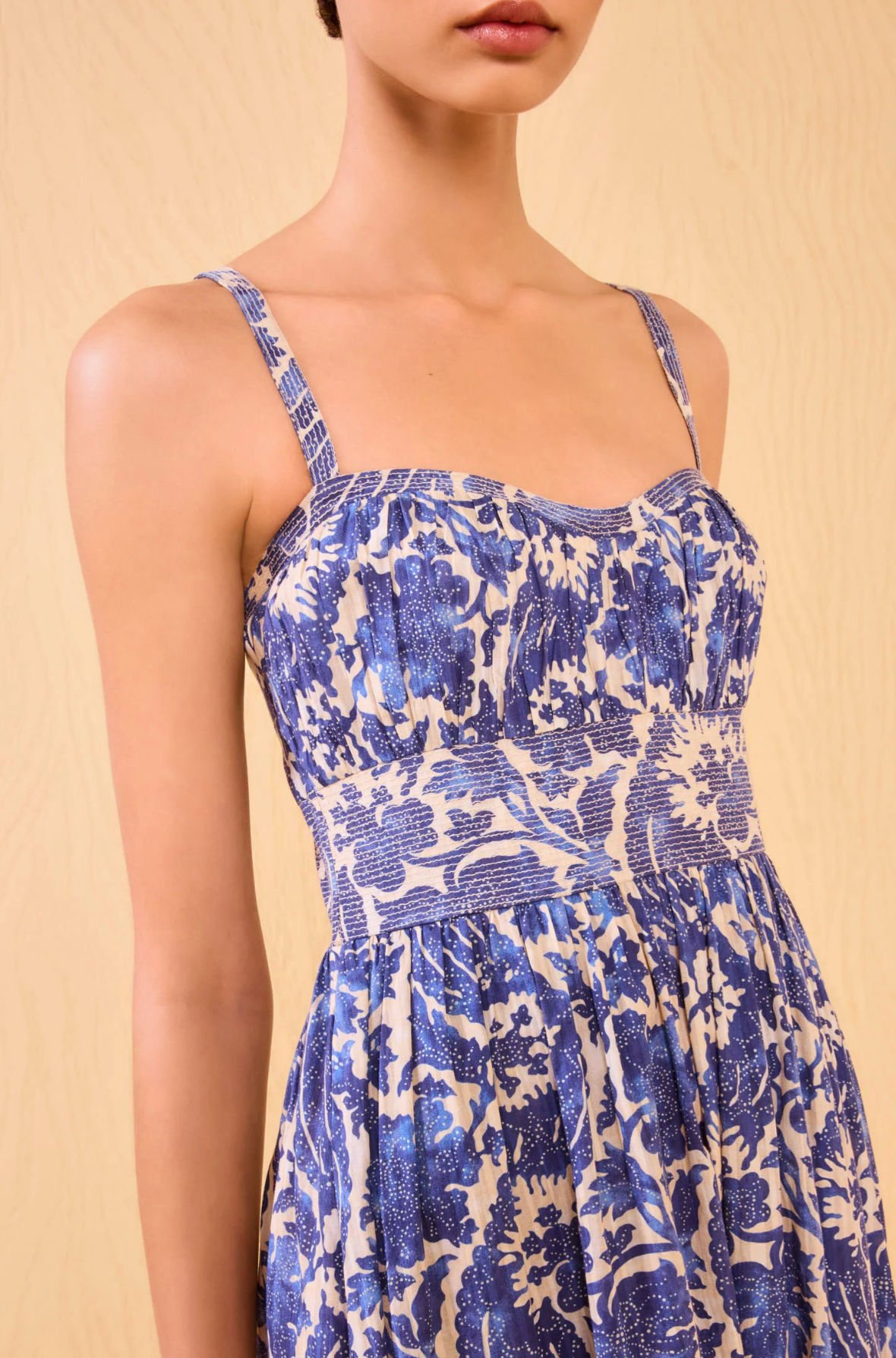 Ulla Johnson Dress Nadine Cami Midi Dress, Ocean Soho-Boutique