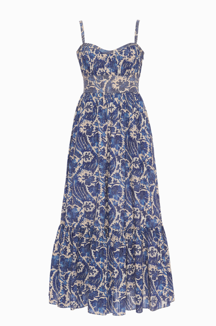 Ulla Johnson Dress Nadine Cami Midi Dress, Ocean Soho-Boutique
