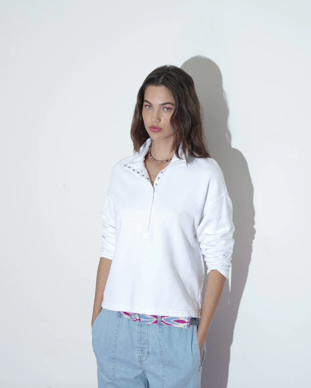 Xirena Sweatshirt Mccoy Sweatshirt, White Soho-Boutique