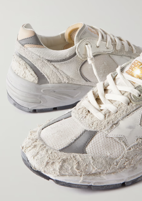 【GOLDEN 】Running Dad Silver Tab Sneakers/全国送料込み Golden Goose Homme Running Dad - Silver White 70137