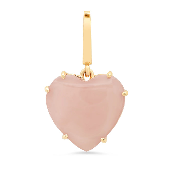 SHYLEE ROSE Fine Jewelry Guava Quartz Heart Charm Soho-Boutique