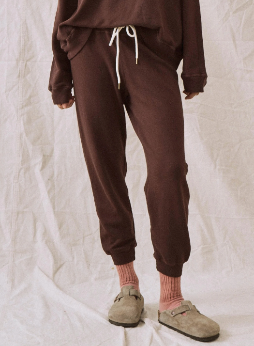 The Cropped Sweatpant, Walnut – Soho Boutique