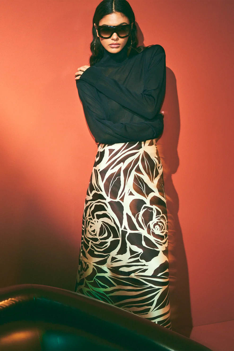 Patel Skirt, Black Petal