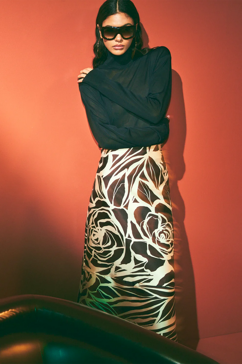 Patel Skirt, Black Petal