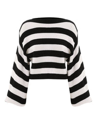 Illustration Billow Sweater, Black/Cream