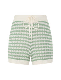 Everley Knit Short, Green Cream