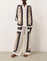 Draw Waist Pant, Stripe