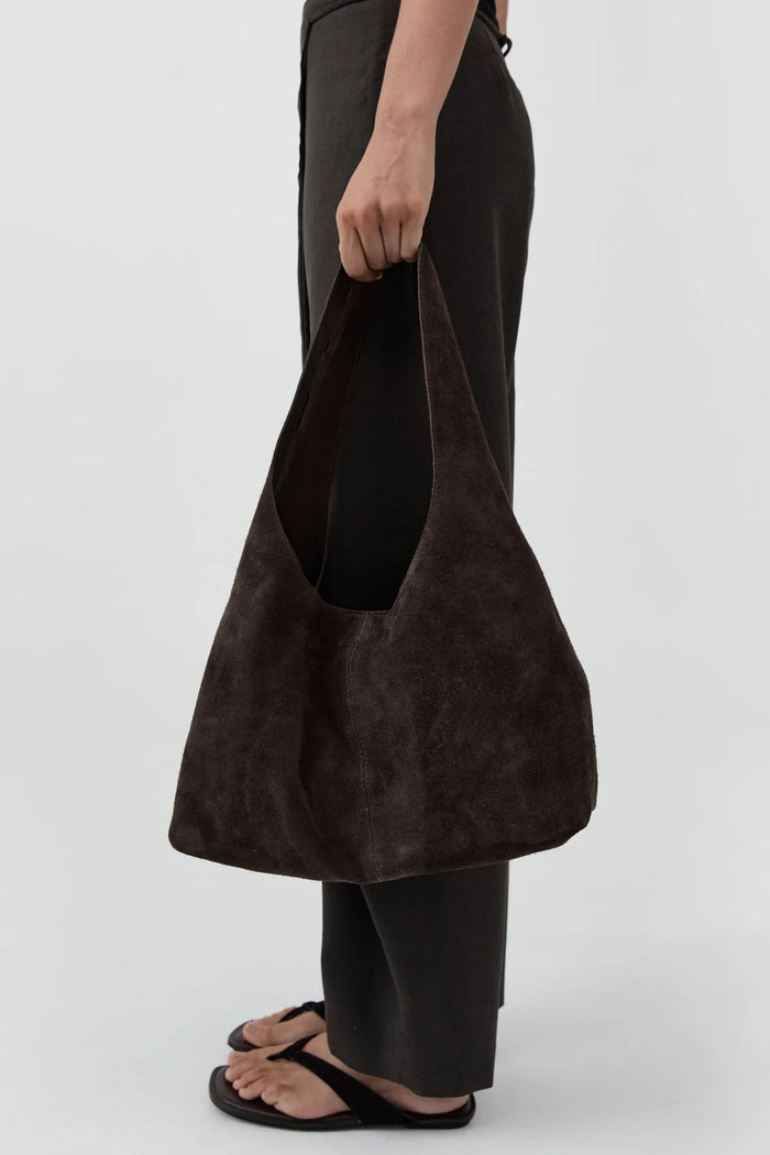 Suede Soft Bag, Coffee