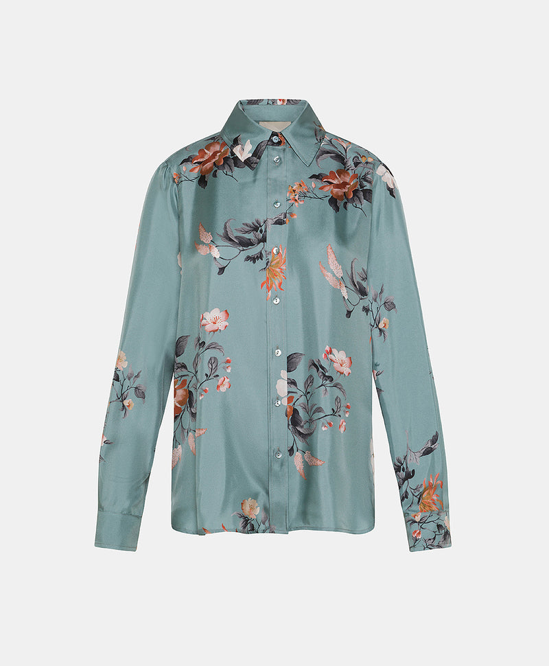 Arles Shirt, Azzurro/Tabacco